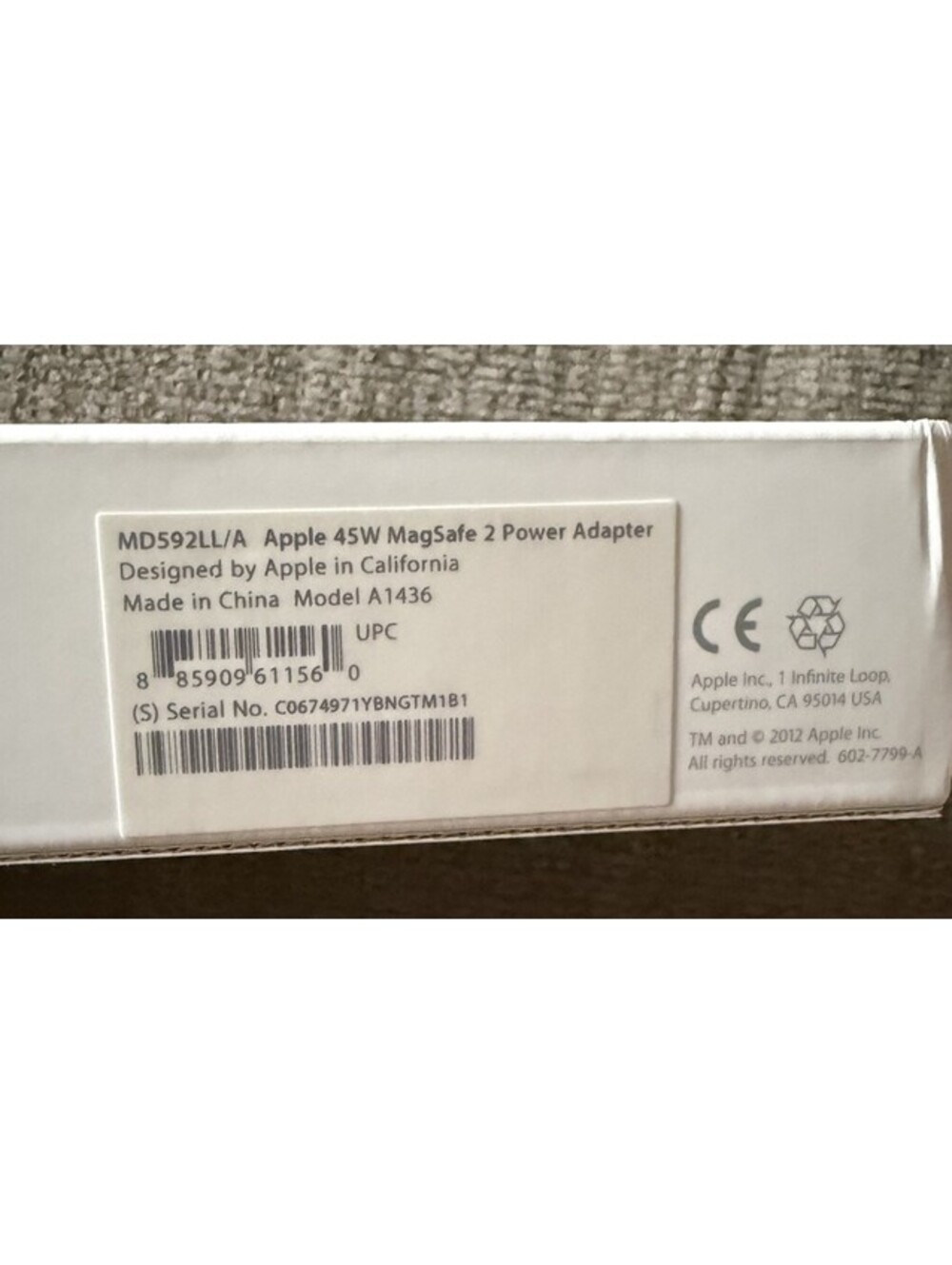 Apple Magsafe 2 45W Power Adapter - MD592LL/A (OPEN BOX) - Picture 4 of 4